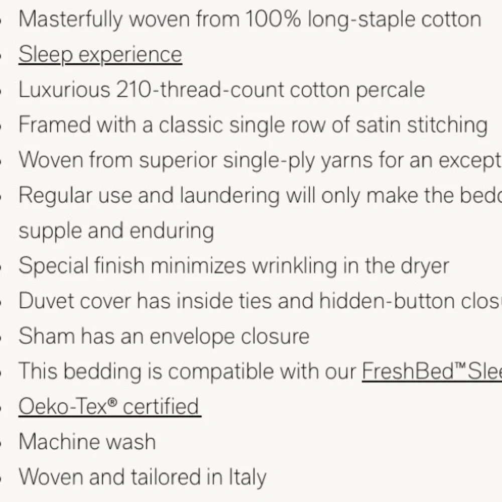 RESTORATION HARDWARE ITALIAN CLASSIC PERCALE QUEEN DUVET